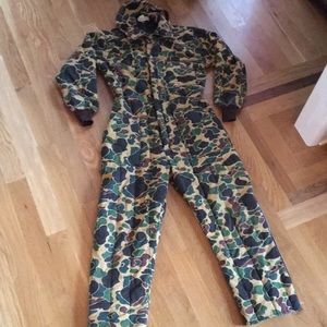Vintage camo insulated coveralls